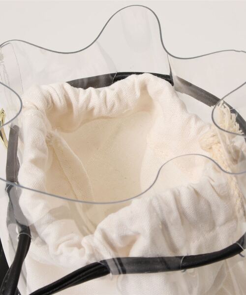 KOBE LETTUCE（コウベレタス）の「巾着付きクリアバッグ（ショルダーバッグ・レディース・ブラック/ブラウン・FREE）」の6枚目の写真