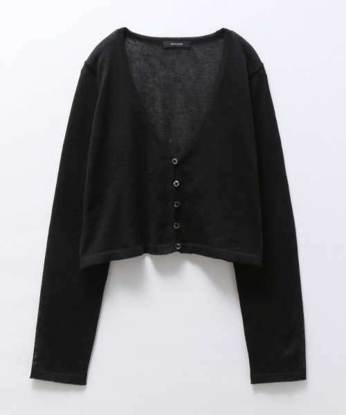 JEANASIS(ジーナシス)の「リネンテンジクシアーショートVカーディガン/959064(カーディガン/ボレロ・レディース・ホワイト/ブラック/ライトグリーン・FREE)」の3枚目の写真
