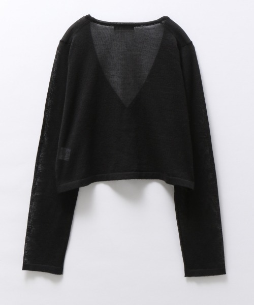 JEANASIS(ジーナシス)の「リネンテンジクシアーショートVカーディガン/959064(カーディガン/ボレロ・レディース・ホワイト/ブラック/ライトグリーン・FREE)」の12枚目の写真