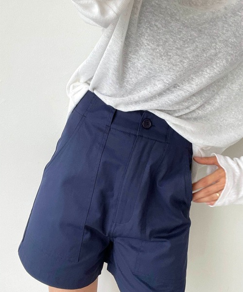 CANAL JEAN（キャナルジーン）の「RED CHOP WORKS(レッドチョップワークス) ベイカーショートパンツ（その他パンツ・レディース・ブラック/ネイビー/ブラウン・38/36）」の4枚目の写真