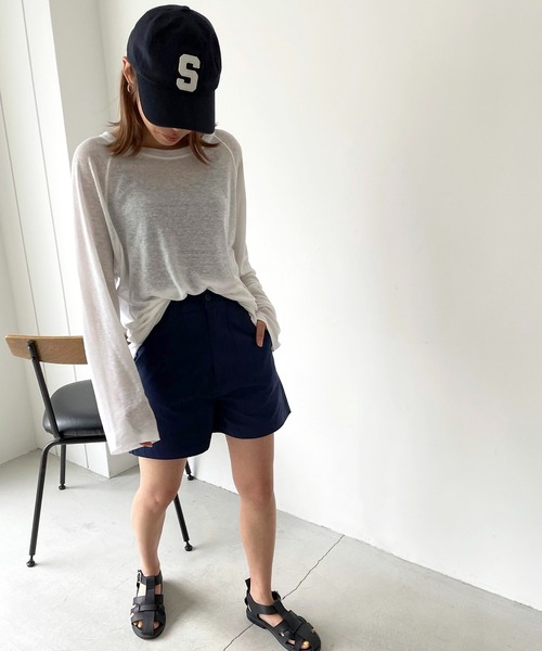 CANAL JEAN（キャナルジーン）の「RED CHOP WORKS(レッドチョップワークス) ベイカーショートパンツ（その他パンツ・レディース・ブラック/ネイビー/ブラウン・38/36）」の11枚目の写真