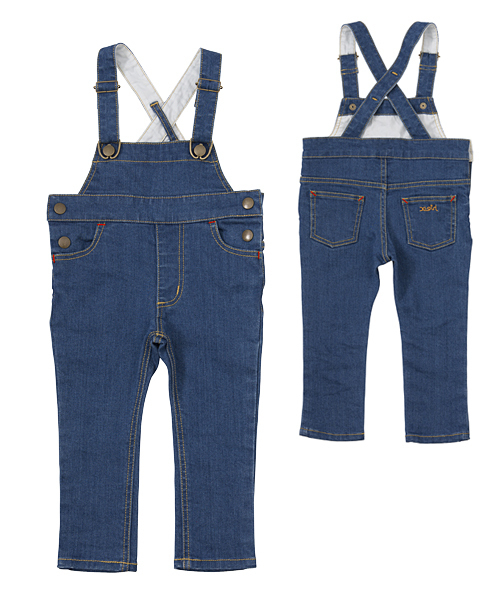 X-girl Stages（エックスガールステージス）の「【VERY(ベリー)5月号掲載商品】SKINNY SALOPETTE  (4T～7T)（つなぎ/オールインワン・キッズ・ブラック/ブルー・6T/7T/5T/4T）」の2枚目の写真