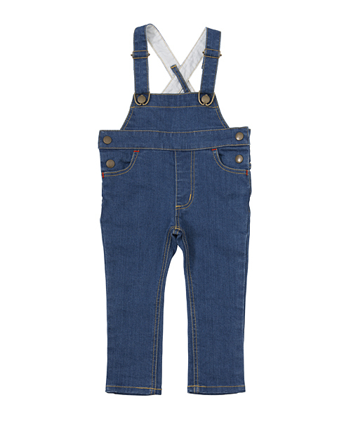 X-girl Stages（エックスガールステージス）の「【VERY(ベリー)5月号掲載商品】SKINNY SALOPETTE  (4T～7T)（つなぎ/オールインワン・キッズ・ブラック/ブルー・6T/7T/5T/4T）」の3枚目の写真
