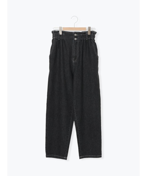 ehka sopo（エヘカソポ）の「デニムツイルアソートハイウエストパンツ（デニムパンツ・レディース・ブラック/ベージュ/ネイビー/キナリ・ﾌﾘ-）」の12枚目の写真