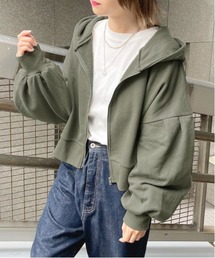 袖ボリュームショートパーカー【ZOZOTOWN限定アイテム】【7PO】