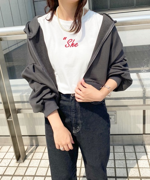 袖ボリュームショートパーカー【ZOZOTOWN限定アイテム】【7PO