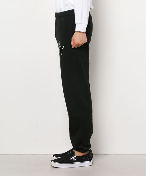 STARTER（スターター）の「【 STARTER / スターター 】 ワッペン付スウェットパンツ X58711J BNU（スウェットパンツ・メンズ・ブラック/グレー・M/L/XL）」の3枚目の写真