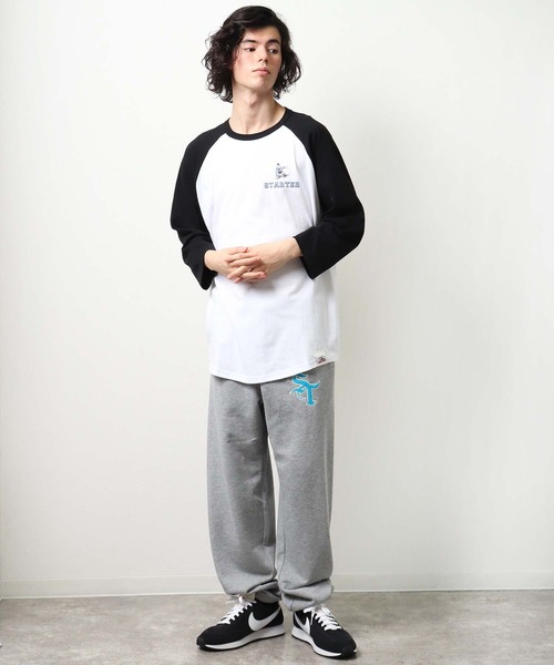 STARTER（スターター）の「【 STARTER / スターター 】 ワッペン付スウェットパンツ X58711J BNU（スウェットパンツ・メンズ・ブラック/グレー・M/L/XL）」の14枚目の写真