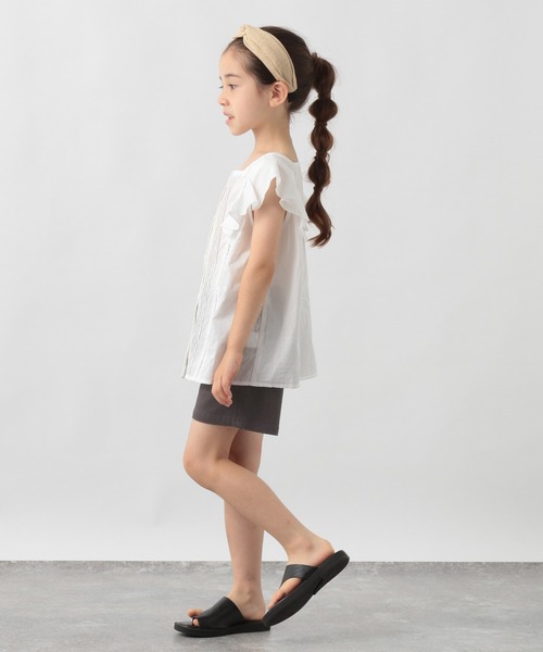 GLOBAL WORK（グローバルワーク）の「ショルダーフリルブラウスノースリーブ/キッズ/957738（シャツ/ブラウス・キッズ・ホワイト/ブラック・150cm/120cm/130cm/140cm/100cm/110cm/160cm）」の10枚目の写真