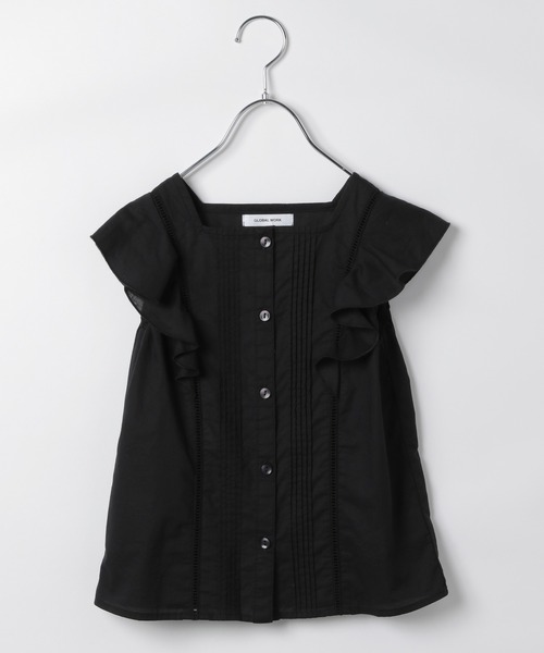 GLOBAL WORK（グローバルワーク）の「ショルダーフリルブラウスノースリーブ/キッズ/957738（シャツ/ブラウス・キッズ・ホワイト/ブラック・150cm/120cm/130cm/140cm/100cm/110cm/160cm）」の14枚目の写真
