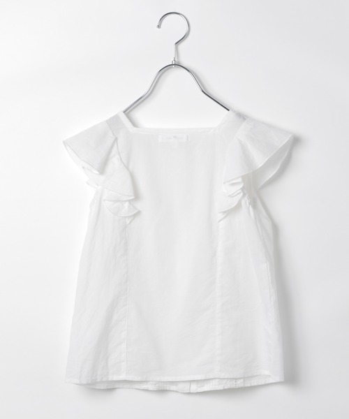 GLOBAL WORK（グローバルワーク）の「ショルダーフリルブラウスノースリーブ/キッズ/957738（シャツ/ブラウス・キッズ・ホワイト/ブラック・150cm/120cm/130cm/140cm/100cm/110cm/160cm）」の5枚目の写真