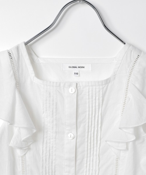 GLOBAL WORK（グローバルワーク）の「ショルダーフリルブラウスノースリーブ/キッズ/957738（シャツ/ブラウス・キッズ・ホワイト/ブラック・150cm/120cm/130cm/140cm/100cm/110cm/160cm）」の15枚目の写真