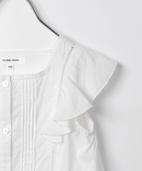 GLOBAL WORK（グローバルワーク）の「ショルダーフリルブラウスノースリーブ/キッズ/957738（シャツ/ブラウス・キッズ・ホワイト/ブラック・150cm/120cm/130cm/140cm/100cm/110cm/160cm）」の11枚目の写真