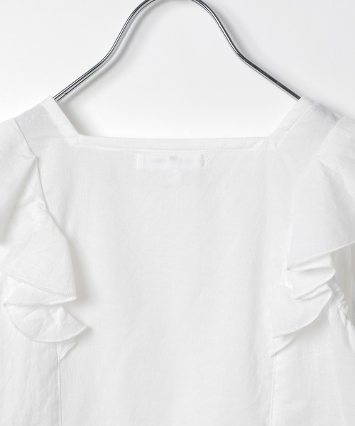 GLOBAL WORK（グローバルワーク）の「ショルダーフリルブラウスノースリーブ/キッズ/957738（シャツ/ブラウス・キッズ・ホワイト/ブラック・150cm/120cm/130cm/140cm/100cm/110cm/160cm）」の9枚目の写真