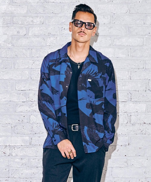 トップス CRIMIE SHADOW EAGLE LONG SLEEVE SHIRT XL CRIMIE SHADOW EAGLE LONG SLEEVE SHIRT XL