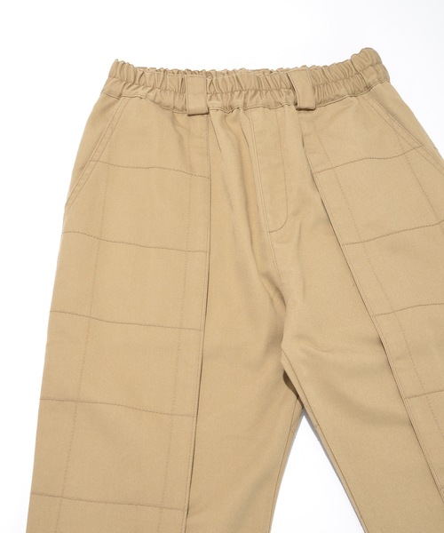 SUPERTHANKS(スーパーサンクス)の「ボックスステッチタックワイドパンツ テーパードパンツ■セットアップ対応■(ユニセックス)(デニムパンツ・メンズ・ブラック/ベージュ/ブルー/ブラック系その他・S/M/L)」の10枚目の写真