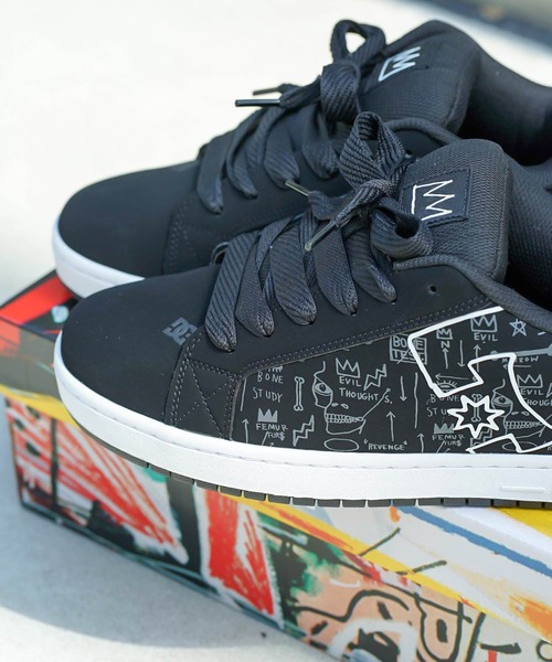 DC SHOES(ディーシーシューズ)の「BASQ COURT GRAFFIK/DCバスキアコラボスニーカー(スニーカー・メンズ・ブラック・26cm/26.5cm/27cm/27.5cm/28cm)」の19枚目の写真
