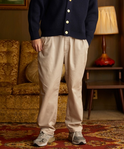 GYMPHLEX（ジムフレックス）の「Gymphlex | カツラギ 2タックチノパンツ MEN（チノパンツ・メンズ・カーキ/アイボリー・MEDIUM/LARGE）」の7枚目の写真