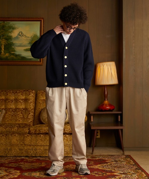 GYMPHLEX（ジムフレックス）の「Gymphlex | カツラギ 2タックチノパンツ MEN（チノパンツ・メンズ・カーキ/アイボリー・MEDIUM/LARGE）」の8枚目の写真