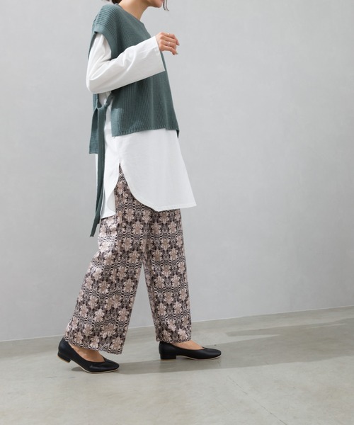 SpRay(スプレイ)の「サイドリボンショートベスト(ベスト・レディース・ブラック/ベージュ/グレー/グリーン・FREE)」の15枚目の写真