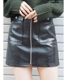 EVRIS | フロントジップクロコミニスカート(スカート)