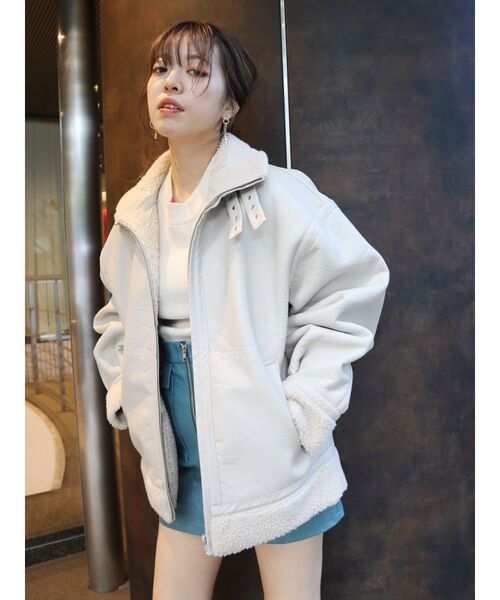 EVRIS（エヴリス）の「フロントジップクロコミニスカート（スカート・レディース・ブラック/ブルー/アイボリー・SMALL/MEDIUM）」の8枚目の写真