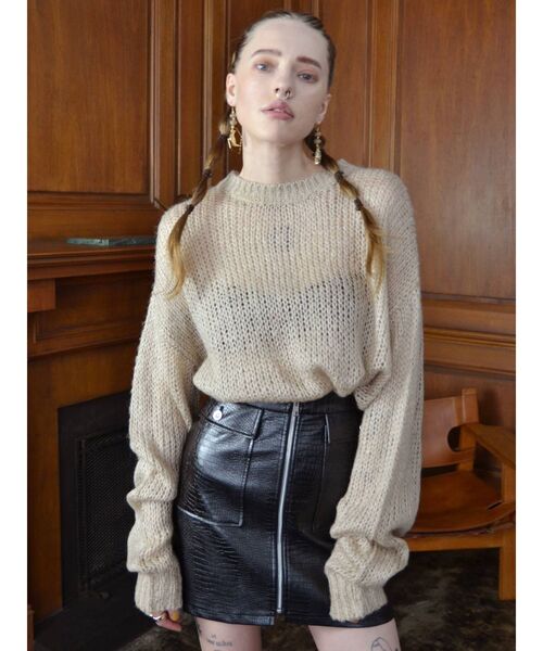 EVRIS（エヴリス）の「フロントジップクロコミニスカート（スカート・レディース・ブラック/ブルー/アイボリー・SMALL/MEDIUM）」の15枚目の写真