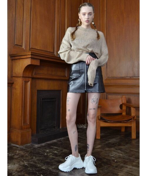 EVRIS（エヴリス）の「フロントジップクロコミニスカート（スカート・レディース・ブラック/ブルー/アイボリー・SMALL/MEDIUM）」の19枚目の写真