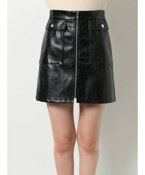 EVRIS（エヴリス）の「フロントジップクロコミニスカート（スカート・レディース・ブラック/ブルー/アイボリー・SMALL/MEDIUM）」の21枚目の写真