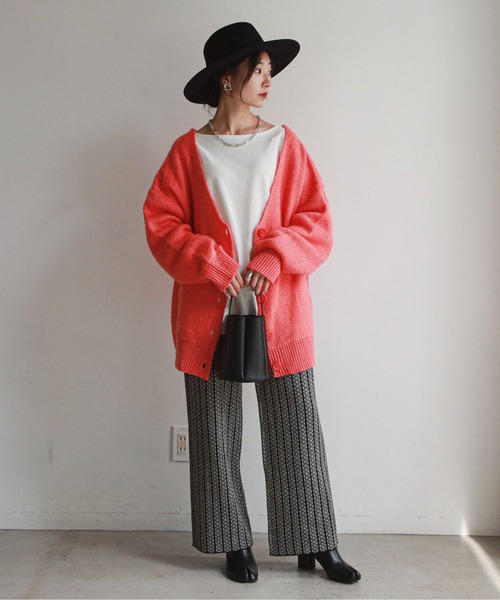 feepur（フェピュール）の「《ウォッシャブル》ストライプジャガードニットパンツ（その他パンツ・レディース・ブラック/ブラウン/グリーン・MEDIUM）」の15枚目の写真