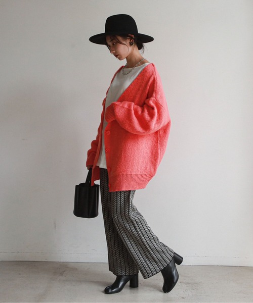 feepur（フェピュール）の「《ウォッシャブル》ストライプジャガードニットパンツ（その他パンツ・レディース・ブラック/ブラウン/グリーン・MEDIUM）」の4枚目の写真