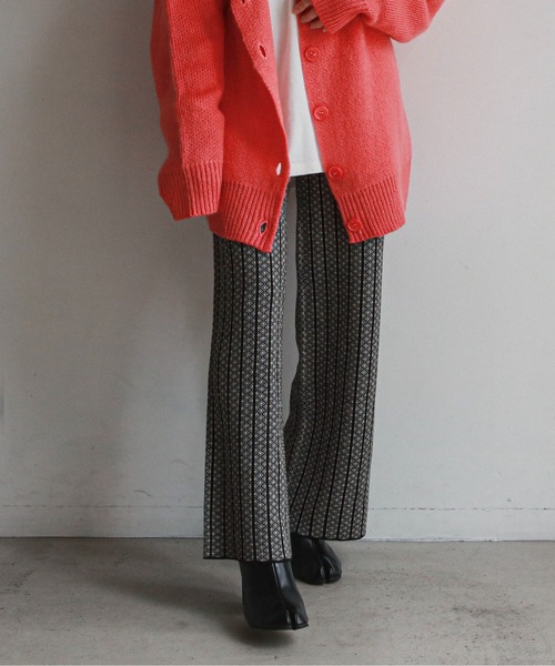 feepur（フェピュール）の「《ウォッシャブル》ストライプジャガードニットパンツ（その他パンツ・レディース・ブラック/ブラウン/グリーン・MEDIUM）」の21枚目の写真