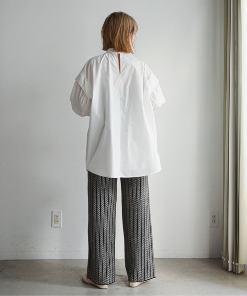 feepur（フェピュール）の「《ウォッシャブル》ストライプジャガードニットパンツ（その他パンツ・レディース・ブラック/ブラウン/グリーン・MEDIUM）」の9枚目の写真