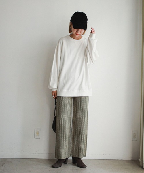 feepur（フェピュール）の「《ウォッシャブル》ストライプジャガードニットパンツ（その他パンツ・レディース・ブラック/ブラウン/グリーン・MEDIUM）」の16枚目の写真