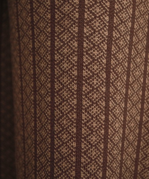 feepur（フェピュール）の「《ウォッシャブル》ストライプジャガードニットパンツ（その他パンツ・レディース・ブラック/ブラウン/グリーン・MEDIUM）」の8枚目の写真