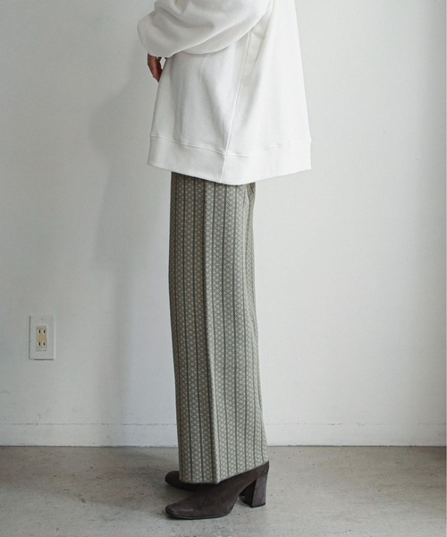 feepur（フェピュール）の「《ウォッシャブル》ストライプジャガードニットパンツ（その他パンツ・レディース・ブラック/ブラウン/グリーン・MEDIUM）」の14枚目の写真