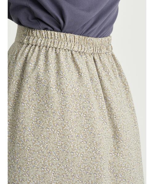 earth music&ecology（アースミュージックアンドエコロジー）の「花柄切り替えマーメイドスカート ＊（スカート・レディース・ブラック/ライトベージュ/グリーン・FREE）」の11枚目の写真