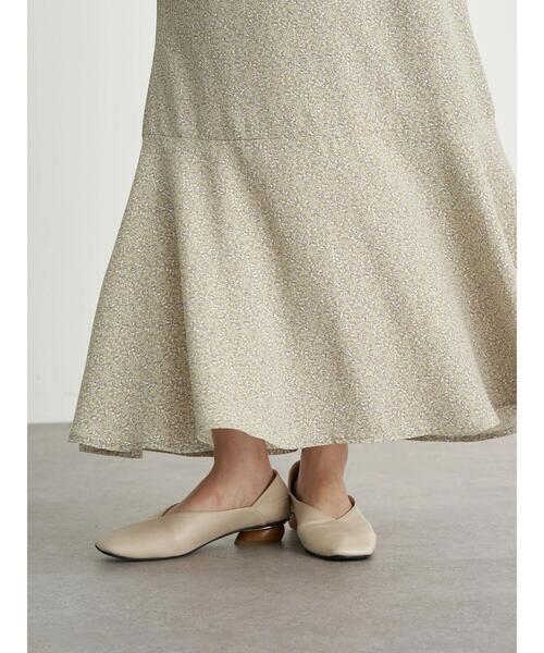 earth music&ecology（アースミュージックアンドエコロジー）の「花柄切り替えマーメイドスカート ＊（スカート・レディース・ブラック/ライトベージュ/グリーン・FREE）」の14枚目の写真