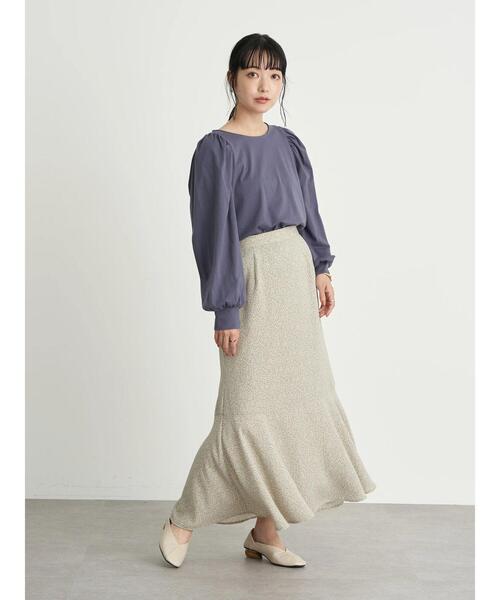 earth music&ecology（アースミュージックアンドエコロジー）の「花柄切り替えマーメイドスカート ＊（スカート・レディース・ブラック/ライトベージュ/グリーン・FREE）」の21枚目の写真