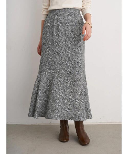 earth music&ecology（アースミュージックアンドエコロジー）の「花柄切り替えマーメイドスカート ＊（スカート・レディース・ブラック/ライトベージュ/グリーン・FREE）」の22枚目の写真