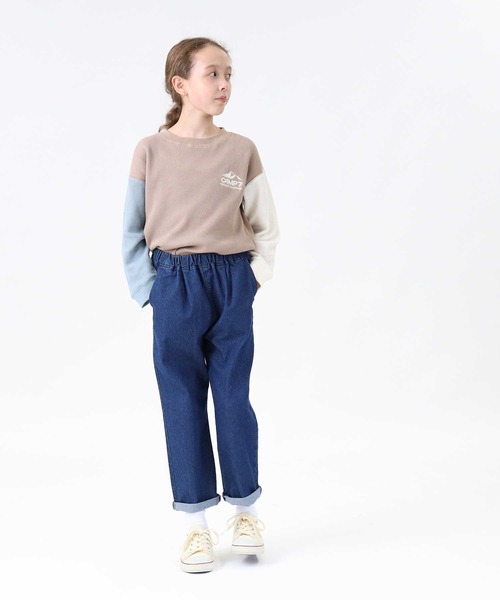 MPS(エムピーエス)の「【MPS】デニムイージーテーパードパンツ(デニムパンツ・キッズ・ブルー/ダークインディゴブルー/ホワイト/ライトインディゴブルー/ブラック・155/120/130/105/140/150/160)」の13枚目の写真