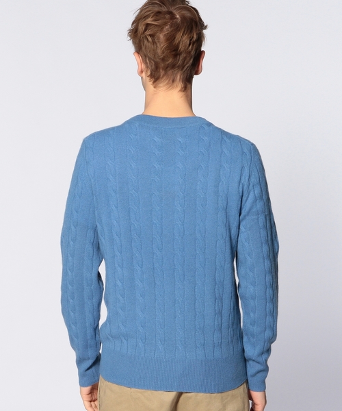 UNITED ARROWS（ユナイテッドアローズ）の「UAS カシミヤケーブル　ハイネックセーター◆（ニット/セーター・メンズ・ホワイト/ブラック/ピンク/オリーブ/コバルトブルー/ネイビー・X-LARGE/SMALL/LARGE/MEDIUM/X-SMALL）」の9枚目の写真