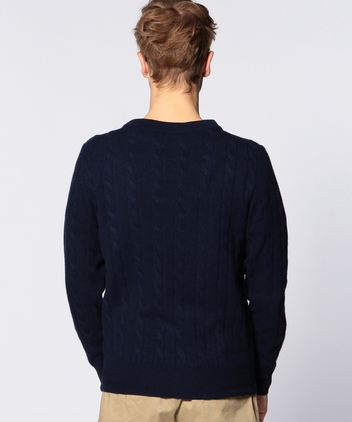 UNITED ARROWS（ユナイテッドアローズ）の「UAS カシミヤケーブル　ハイネックセーター◆（ニット/セーター・メンズ・ホワイト/ブラック/ピンク/オリーブ/コバルトブルー/ネイビー・X-LARGE/SMALL/LARGE/MEDIUM/X-SMALL）」の11枚目の写真