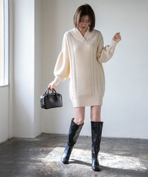 A part by（アパートバイ）の「5GAcWケーブルミニワンピース　237120（ワンピース・レディース）」