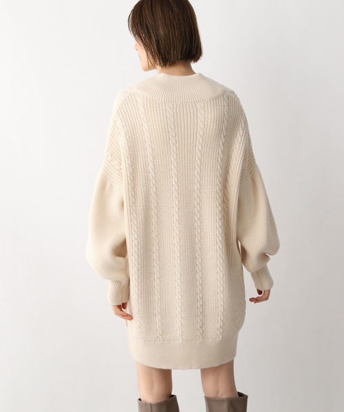 A part by(アパートバイ)の「5GAcWケーブルミニワンピース 237120(ワンピース・レディース・ブラック/アイボリー・FREE)」の12枚目の写真