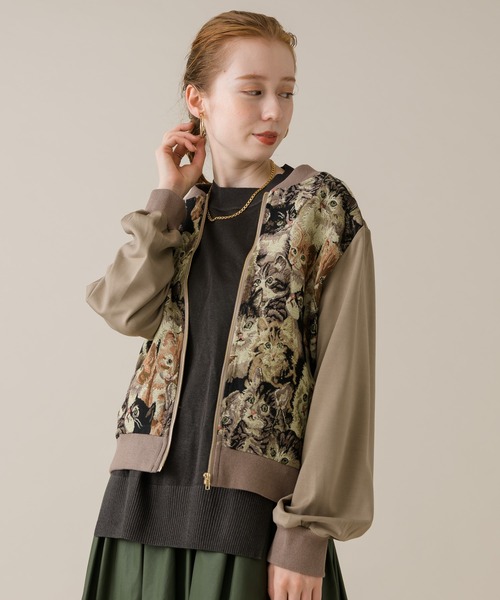 Paradise Picnic（パラダイスピクニック）の「ネコ柄ゴブランブルゾン