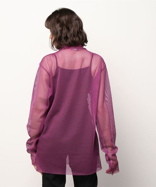 603（ロクマルサン）の「603 MESH TURTLENECK（Tシャツ/カットソー・レディース・パープル・FREE）」の2枚目の写真
