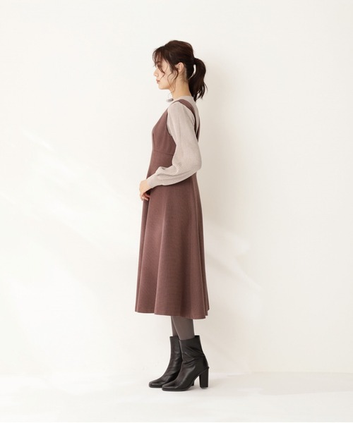 PROPORTION BODY DRESSING（プロポーションボディドレッシング）の「ライトツイードフレアジャンスカ / 1211240912（ワンピース・レディース・ブラウン/ブルー・MEDIUM/SMALL）」の9枚目の写真