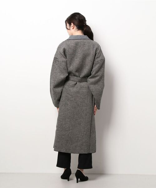Fashion Letter(ファッションレター)の「チェック柄ロングチェスターコート(チェスターコート・レディース・ブラウン/ブラック・M/L)」の5枚目の写真