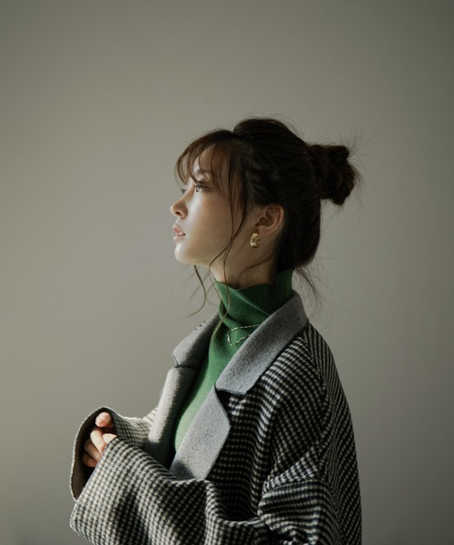 Fashion Letter(ファッションレター)の「チェック柄ロングチェスターコート(チェスターコート・レディース・ブラウン/ブラック・M/L)」の20枚目の写真